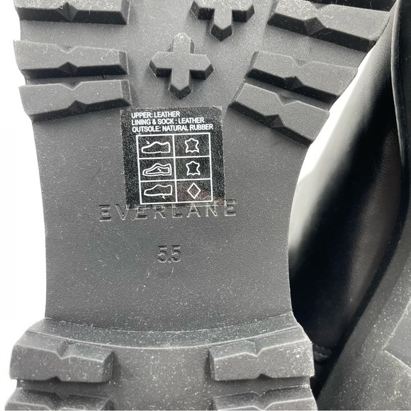 NEW Everlane Black Leather Lug Sole Chelsea Bootie in‎ Size 5.5 - Picture 12 of 14